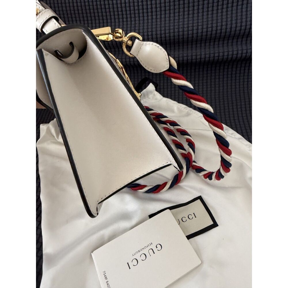 Gucci Mini Sylvie - Top Handle Bag White Calfskin - w/Dust Bag - Picture 7 of 8